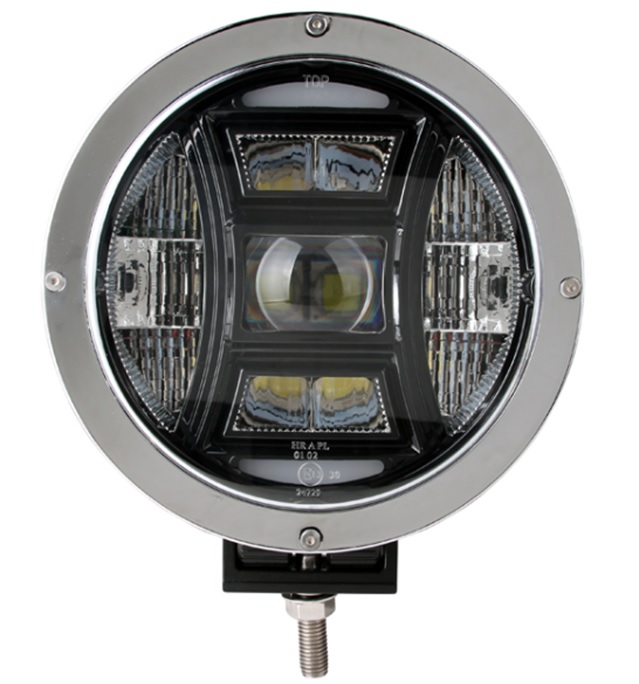 Exploradora Redonda 9" 70w con DRL 12v/24v ECE IP67