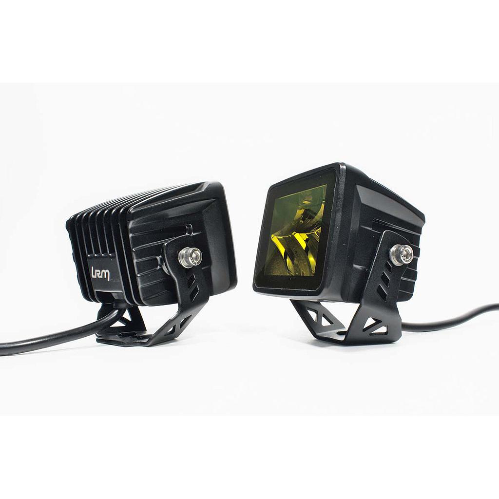 Expl Led Cubo 3" 40W LRM x Und (Driving / Yellow) 3028-40W-DRIVING - Amarillo Jgo x 2